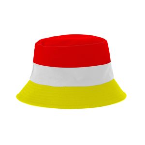 Sombrero tipo bucket reversible Oeteldonk rojo/blanco/amarillo