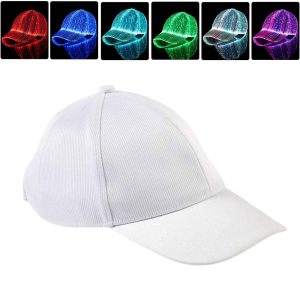 Casquette lumineuse – casquette de baseball – blanche