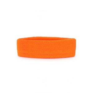 Sweatband headband cotton fluorescent orange