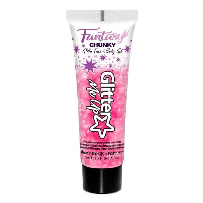 Paintglow Glitter Me Up Fantasy Chunky Glitter face & body gel – Flamingo Fiesta Pink – 12ml