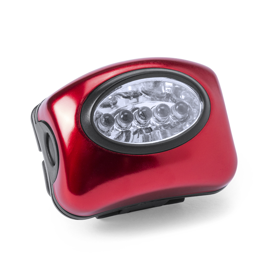 Lampe frontale – lampe torche 5 LED avec 3 modes d’éclairage et bandeau réglable et amovible – Rouge - Afbeelding 3