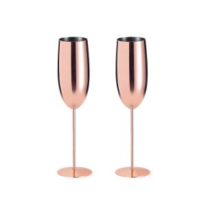 Ensemble de flûtes à champagne – Or rose