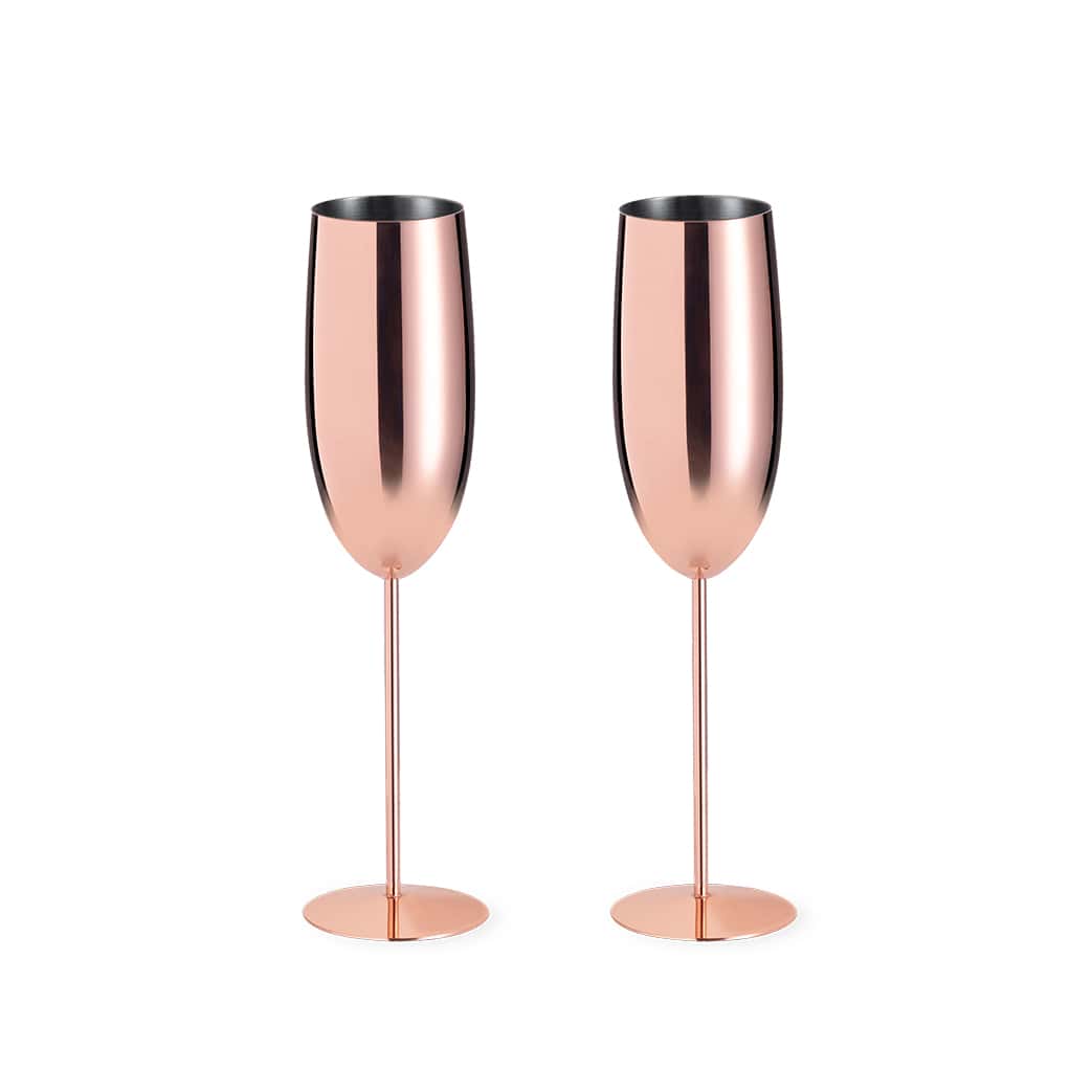 Ensemble de flûtes à champagne – Or rose