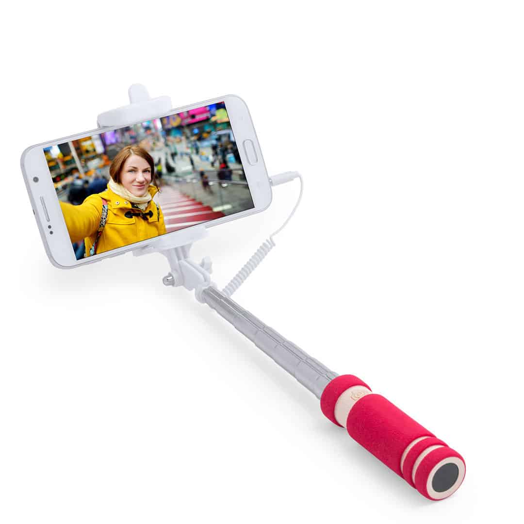 Foldable Selfie Stick Red - Afbeelding 2