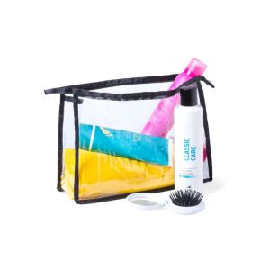 Transparante toilettas PVC zwart