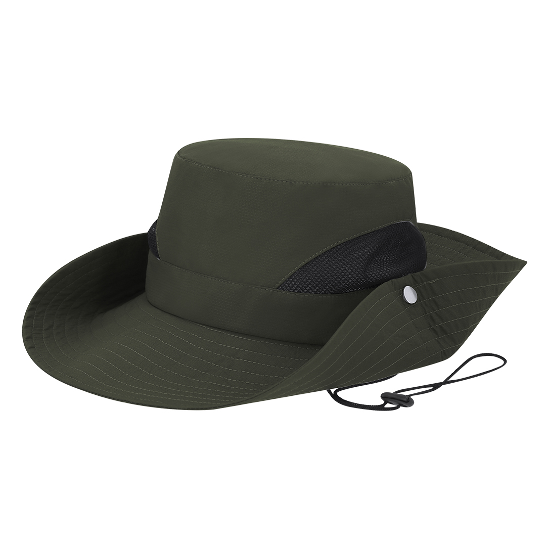 Chapeau safari avec maille – Vert jungle