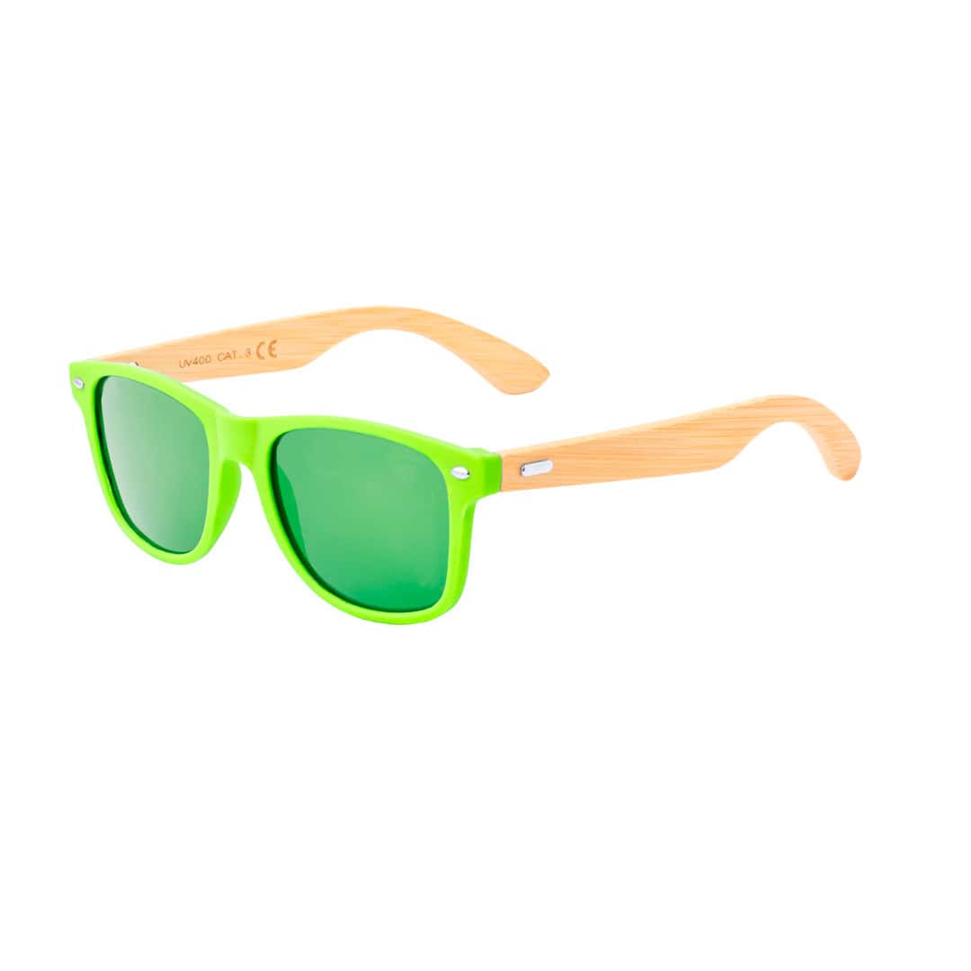 Lunettes de soleil en bambou vert clair - Afbeelding 2
