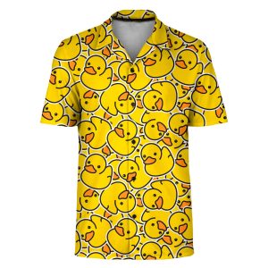 Chemise hawaïenne avec canards en plastique