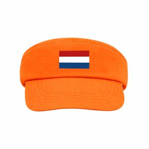Visière orange avec fermeture velcro – Drapeau néerlandais