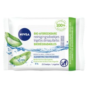 Nivea reinigingsdoekjes Bio Aloe vera – 25 stuks