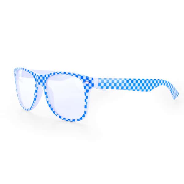 Oktoberfest bril met heldere glazen blauw/wit - Afbeelding 3