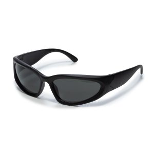 Lunettes de soleil modèle sportif noir – Avec verres noirs