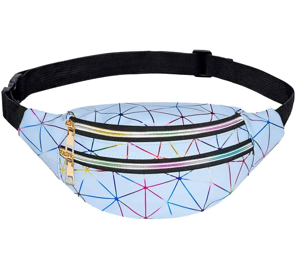Fanny pack rainbow zilver/blauw - Afbeelding 2