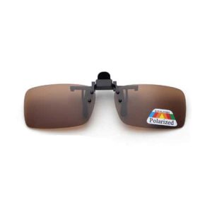 Lunettes de soleil clip-on avec verres polarisés – Marron