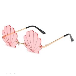 Lunettes de soleil coquillage rose