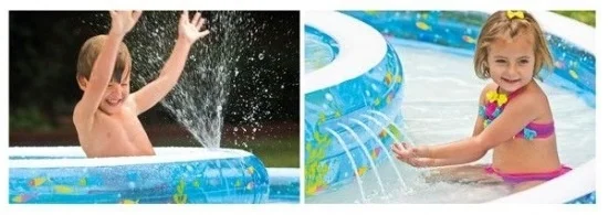 Intex kinderzwembad wishing well pool blauw 279 x 36 cm - Afbeelding 4