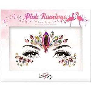 Festival Face Gems | Pink Flamingo